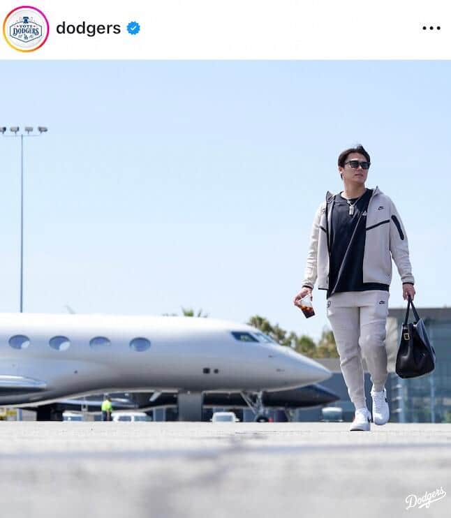 ドジャースの公式インスタグラム（＠dodgers）より