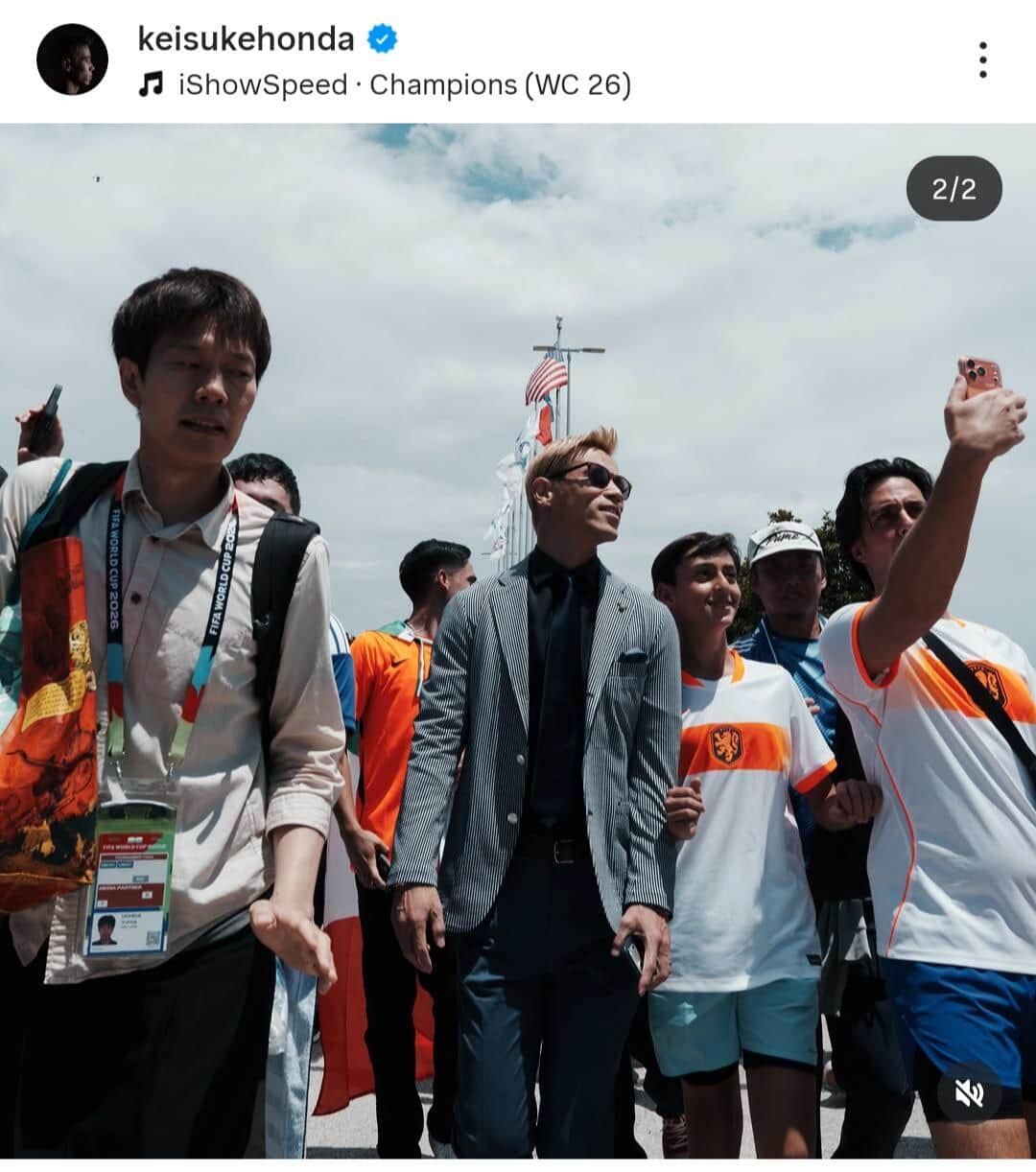 本田圭佑さんのインスタグラム（＠keisukehonda）より
