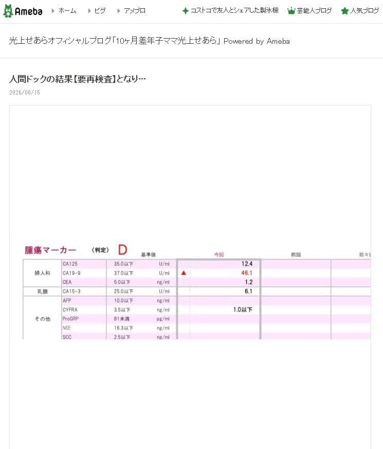 光上せあらさんが2026年6月15日に公開したブログエントリーより