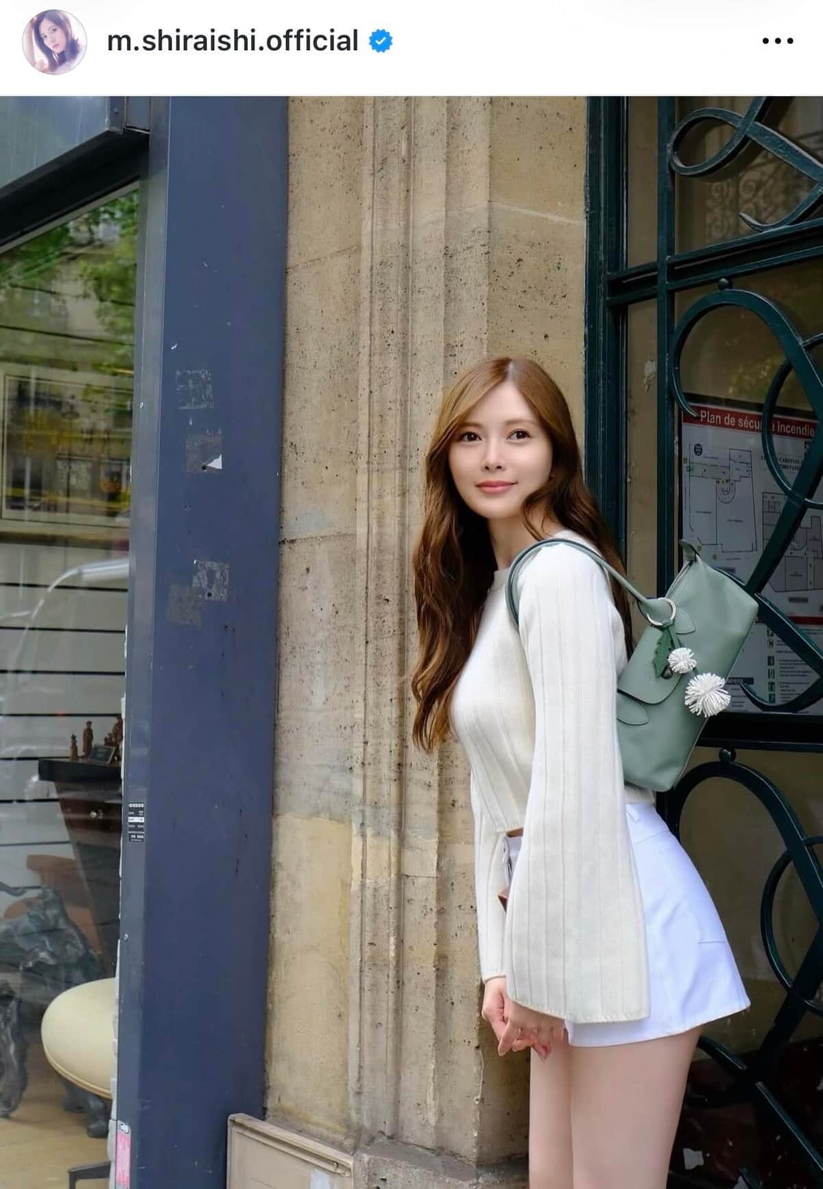 白石麻衣さんのインスタグラム（＠m.shiraishi.official）より
