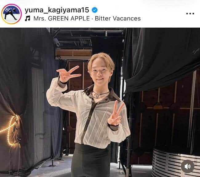 鍵山優真選手のインスタグラム（＠yuma_kagiyama15）より