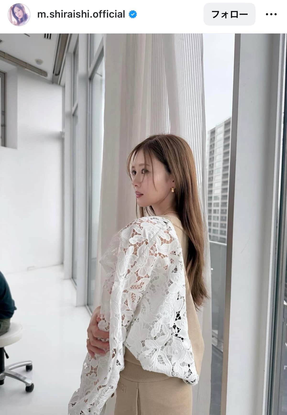 白石麻衣さんのインスタグラム（＠m.shiraishi.official）より