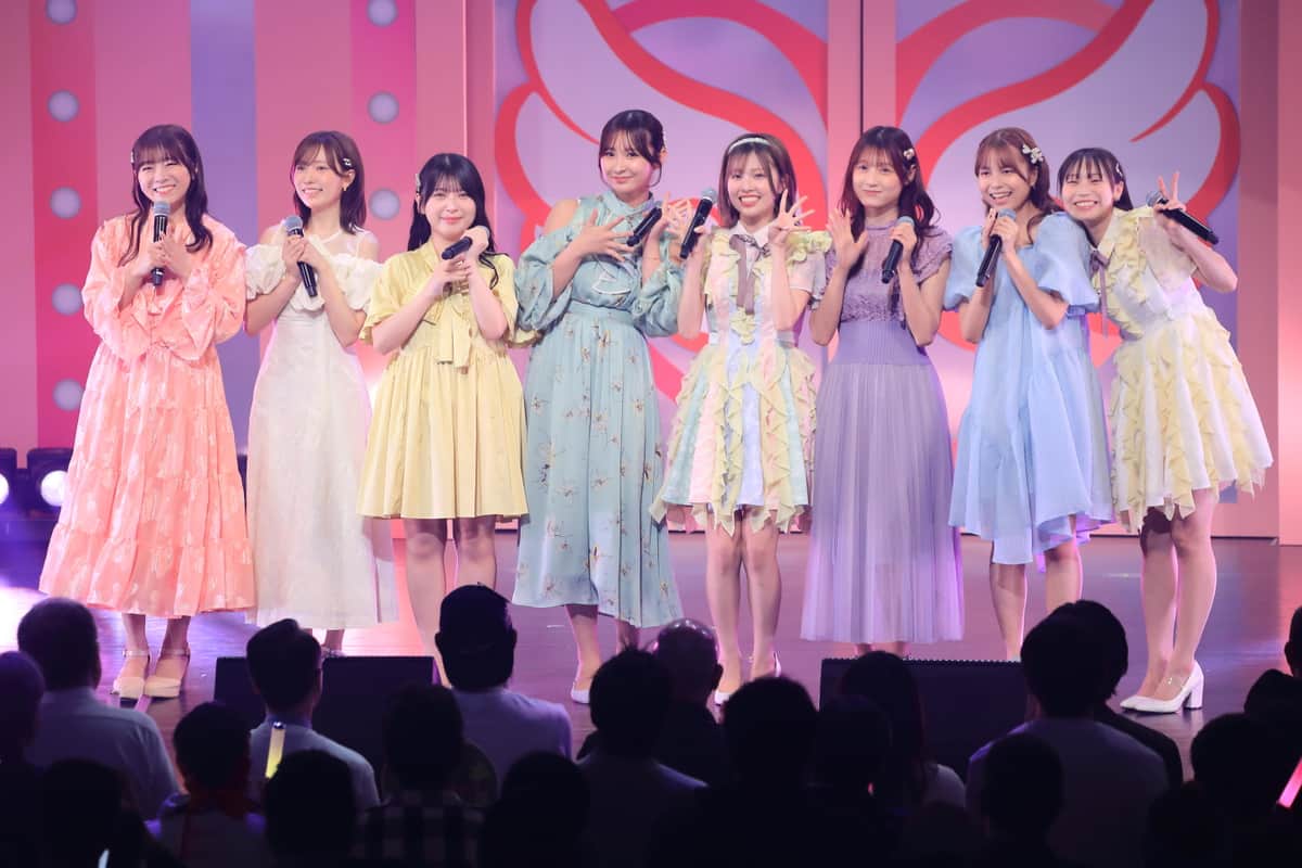 HKT48の4期生。地頭江音々さんの卒業コンサートには8人が参加した