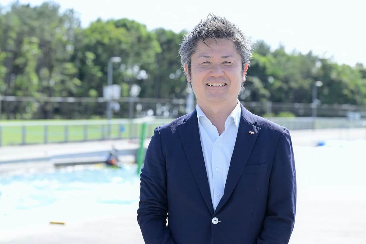 カヌー・スラロームセンターを管理する協栄の営業本部PPP事業部課長・武藤亮さん