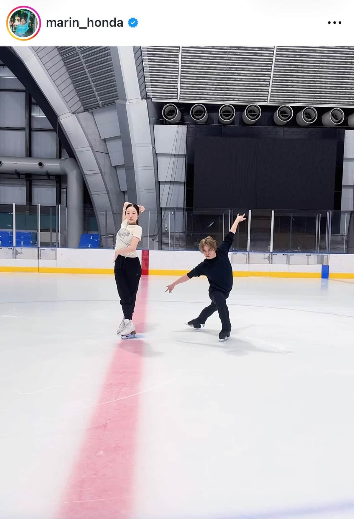 本田真凜選手のインスタグラム（＠marin_honda）より