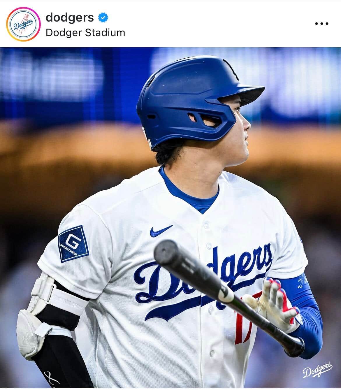 ドジャースの公式インスタグラム（＠dodgers）より