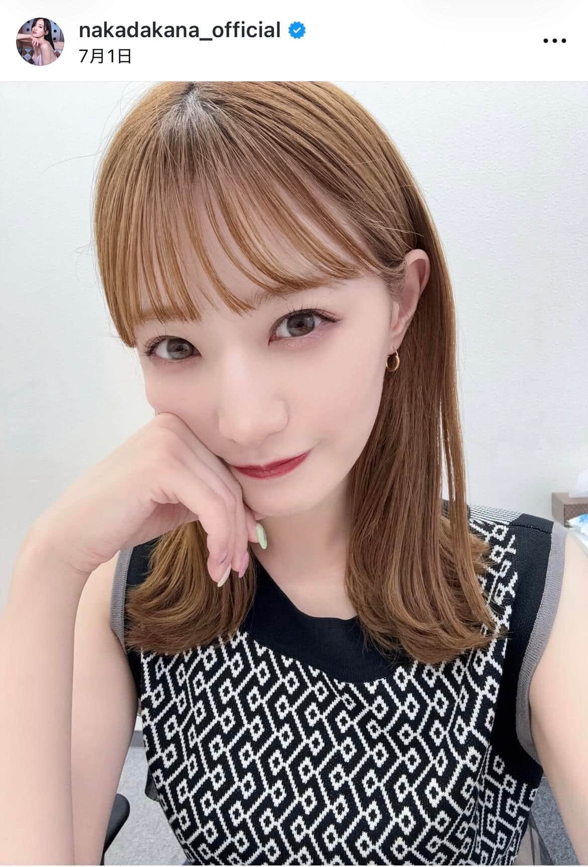 中田花奈さんのインスタグラム（＠nakadakana_official）より