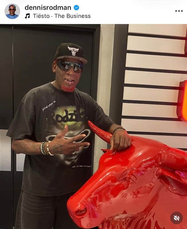 デニス・ロッドマン氏のインスタグラム（＠dennisrodman）より