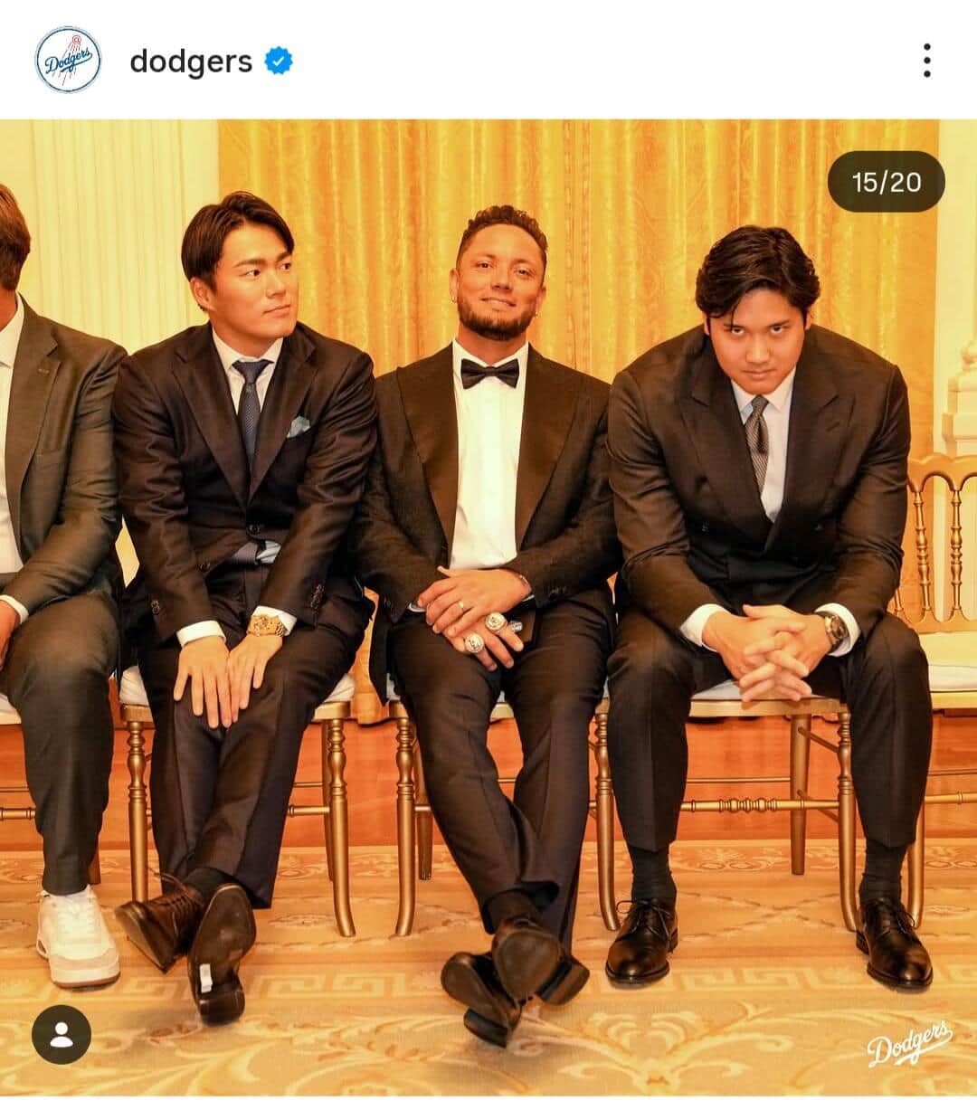 ドジャース公式インスタグラム（＠dodgers）より