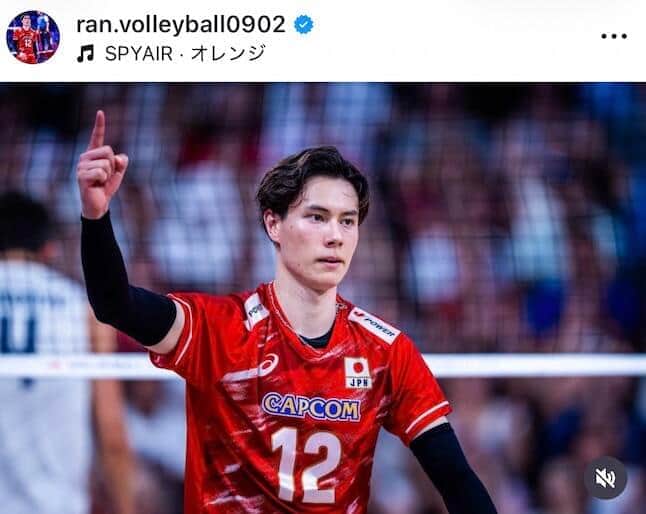 高橋藍選手のインスタグラム（＠ran.volleyball0902）より