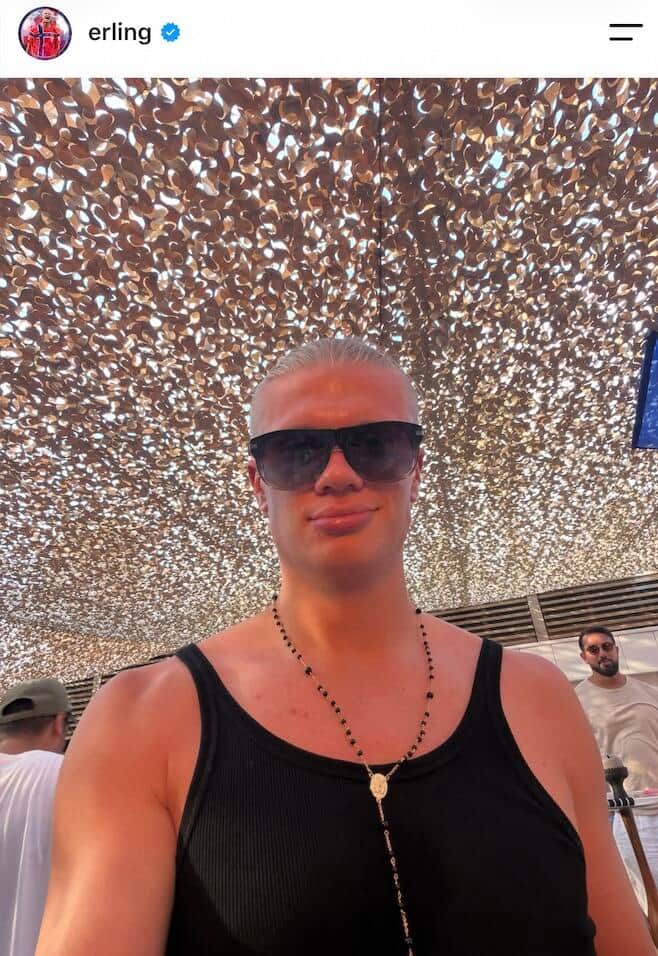 アーリング・ハーランド選手のインスタグラム（＠erling）より