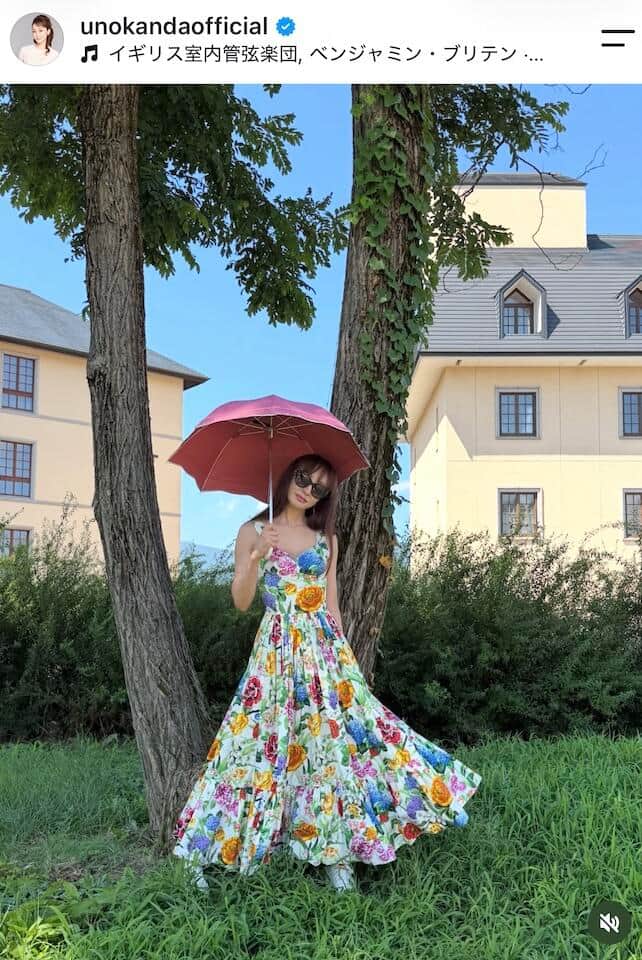 神田うのさんのインスタグラム（＠unokandaofficial）より