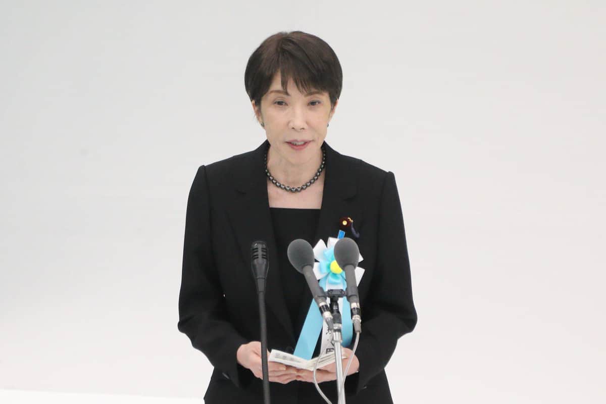 高市早苗首相の式辞には「反省」という表現はなかった
