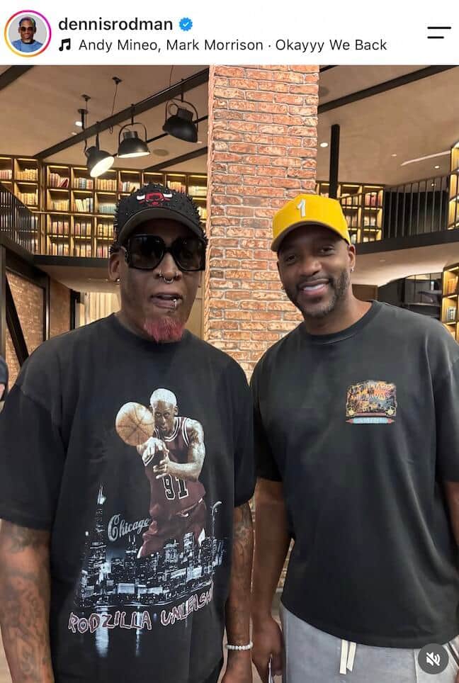 デニス・ロッドマン氏のインスタグラム（＠dennisrodman）より