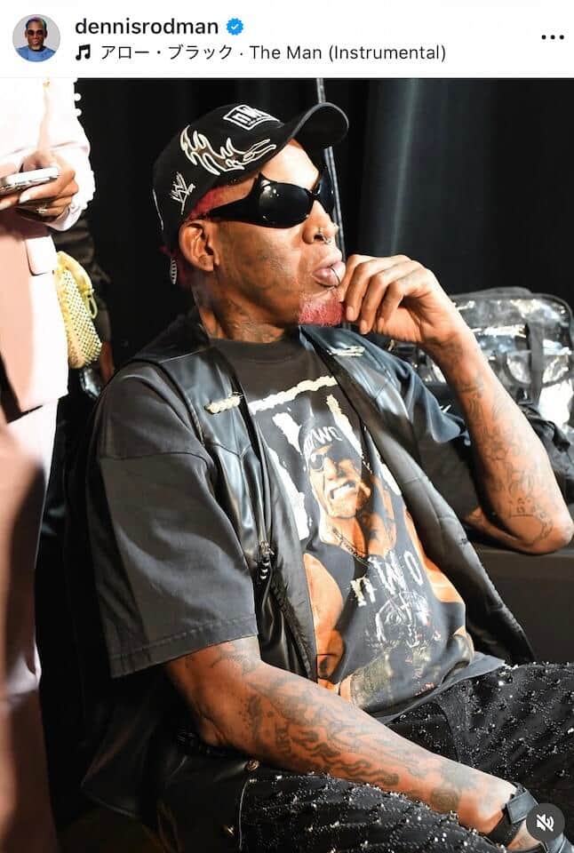デニス・ロッドマン氏のインスタグラム（＠dennisrodman）より