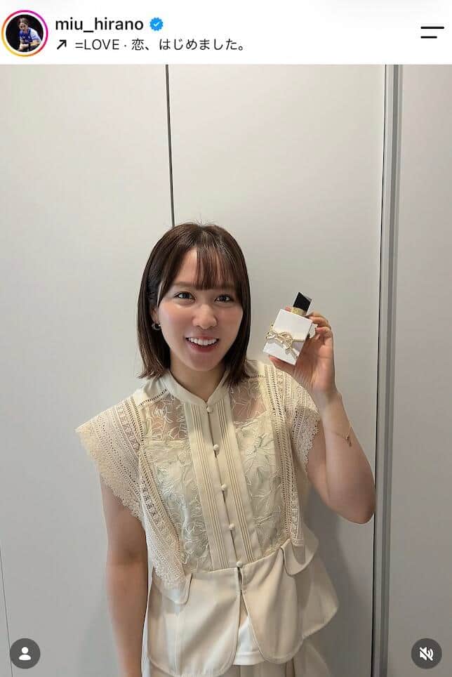 平野美宇選手のインスタグラム（＠miu_hirano）より