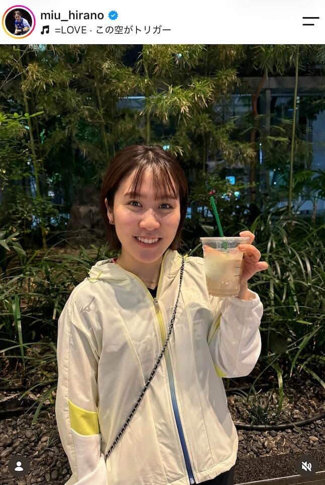 平野美宇選手のインスタグラム（＠miu_hirano）より