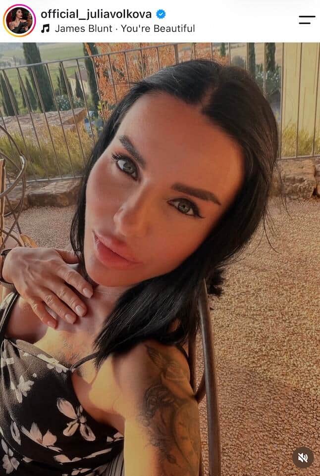 ジュリア・ヴォルコヴァ（ユーリャ・ボルコワ）さんのインスタグラム（＠official_juliavolkova）より