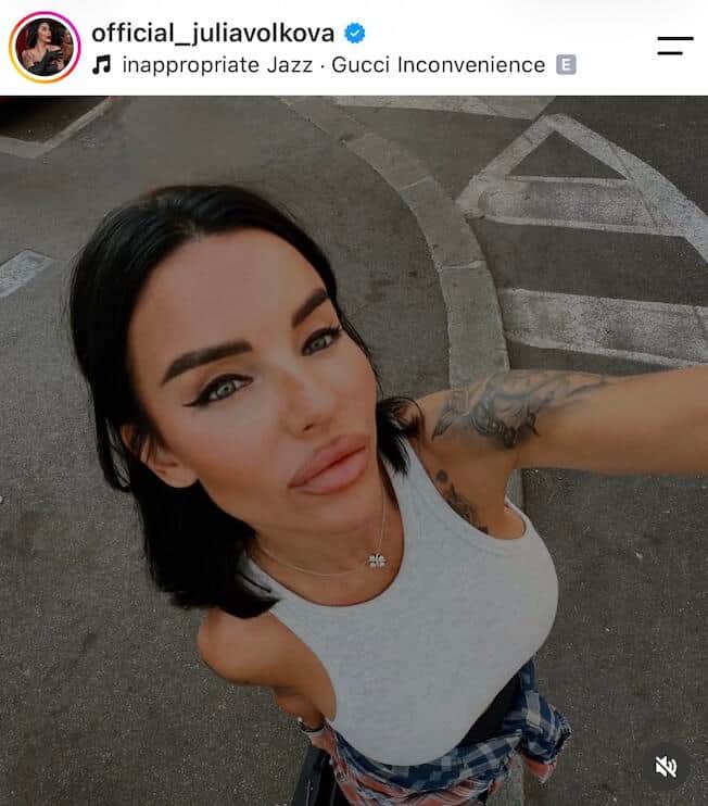 ジュリア・ヴォルコヴァ（ユーリャ・ボルコワ）さんのインスタグラム（＠official_juliavolkova）より