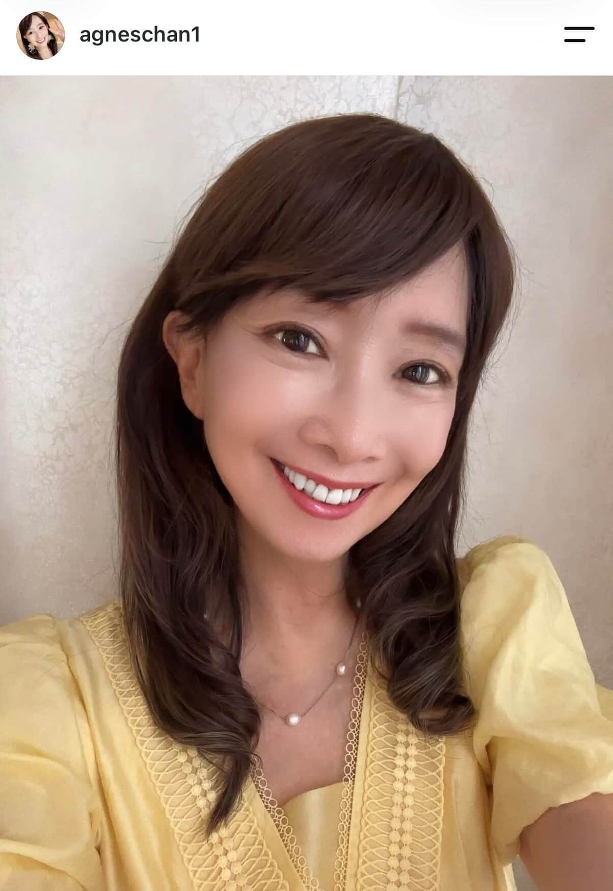 アグネス・チャンさんのインスタグラム（＠agneschan1）より