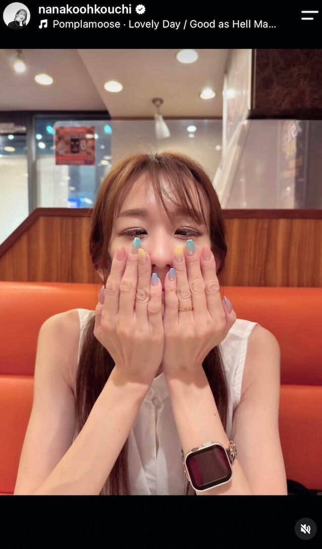 大河内奈々子さんのインスタグラム（＠nanakoohkouchi）より