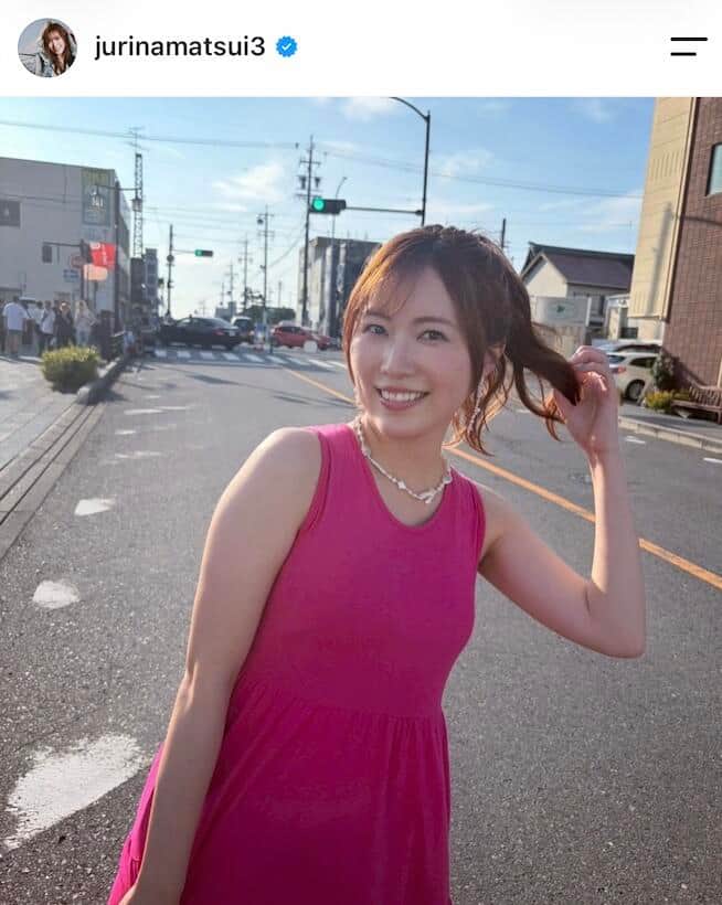 松井珠理奈さんのインスタグラム（＠jurinamatsui3）より