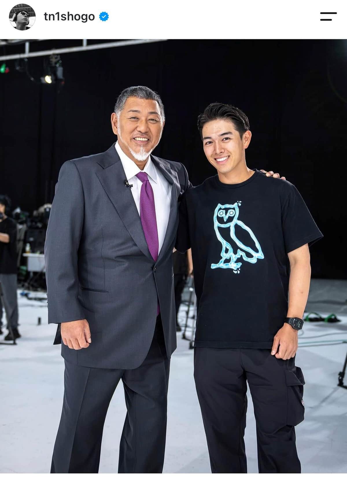 父・和博氏と2ショット（本人インスタグラムより）