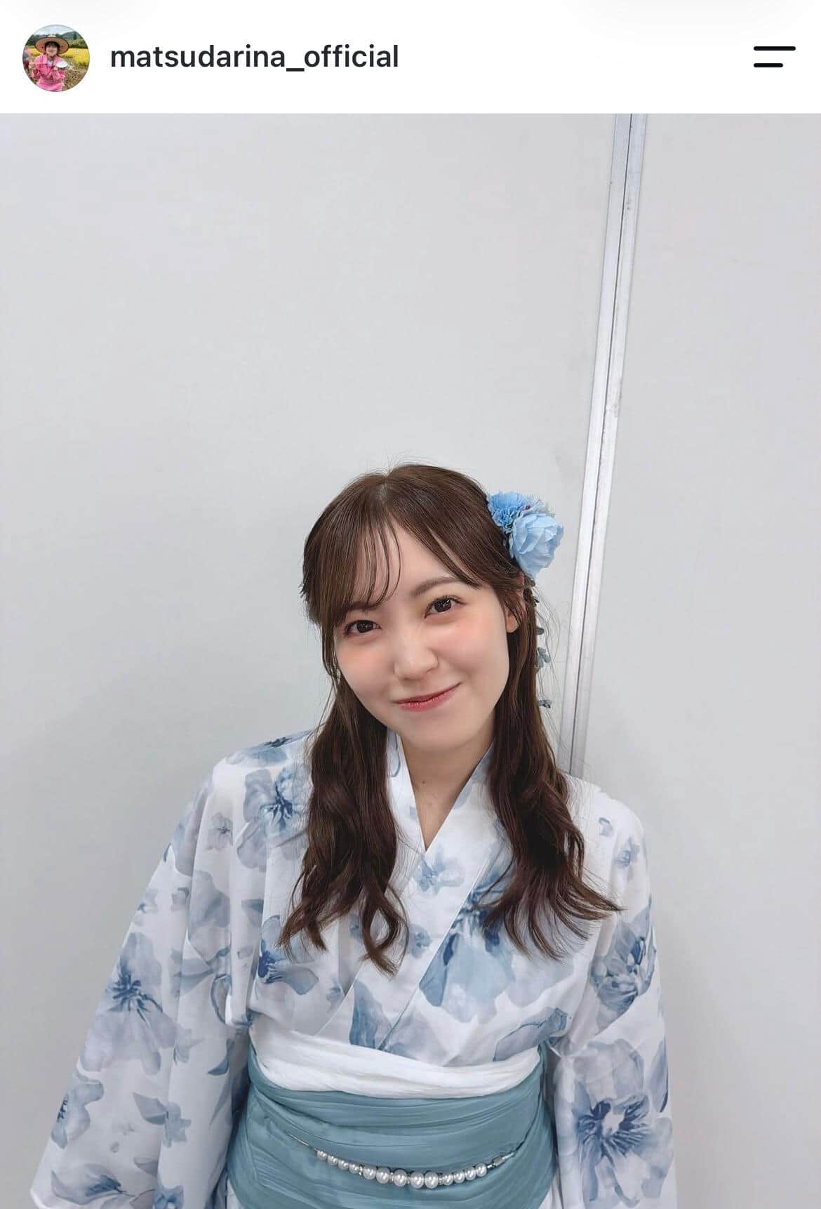 松田里奈さんのインスタグラム（＠matsudarina_official）より