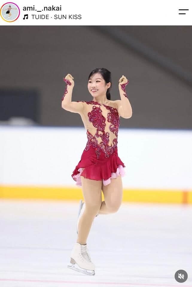 中井亜美選手のインスタグラム（＠ami._.nakai）より