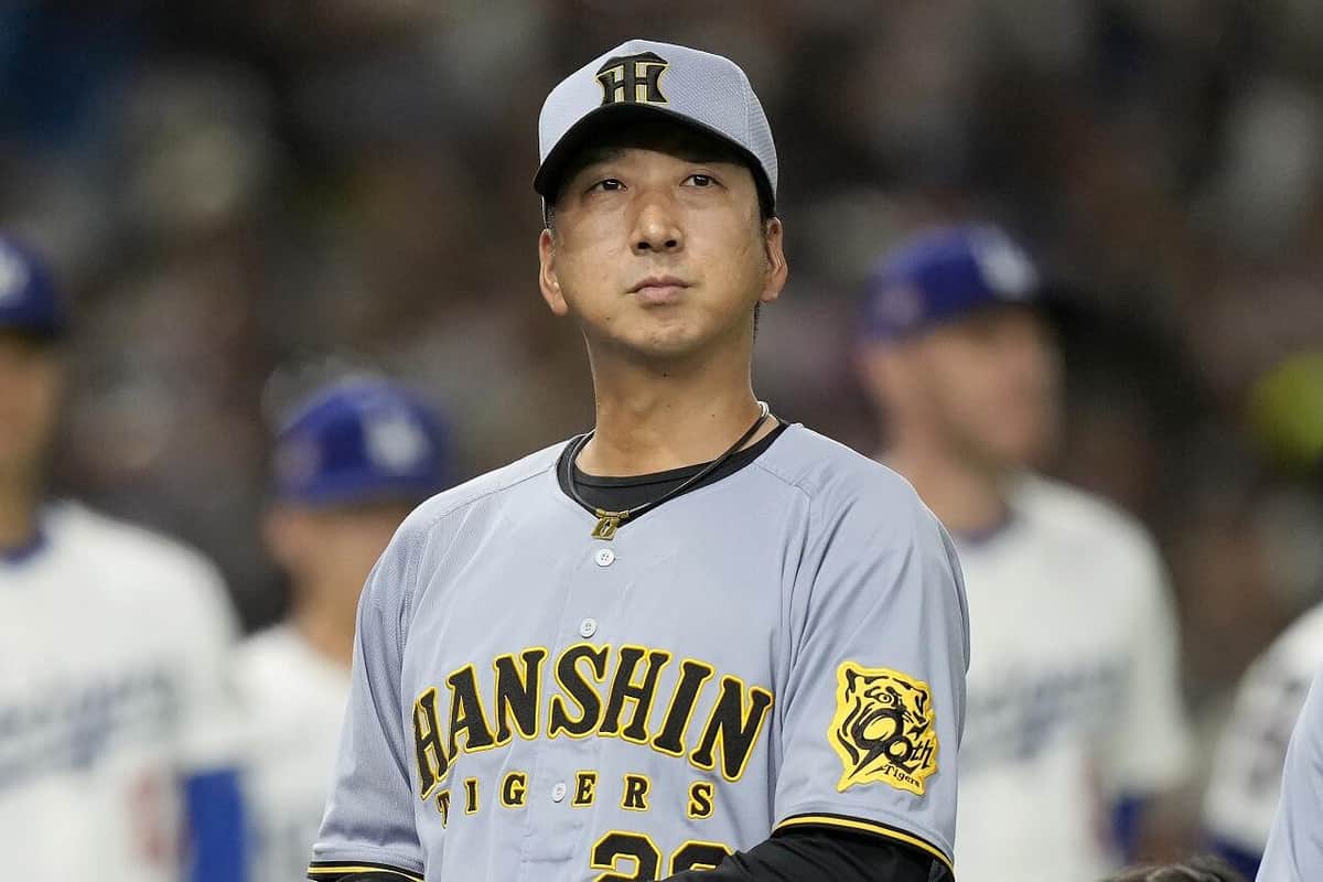 阪神・藤川球児監督（2025年、MLB 東京シリーズ プレシーズンゲーム。写真：AP/アフロ）