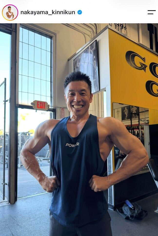 元柔道・角田夏実、ジャケット×パンツのコーデで...ステキ笑顔炸裂　なかやまきんに君と2ショット
