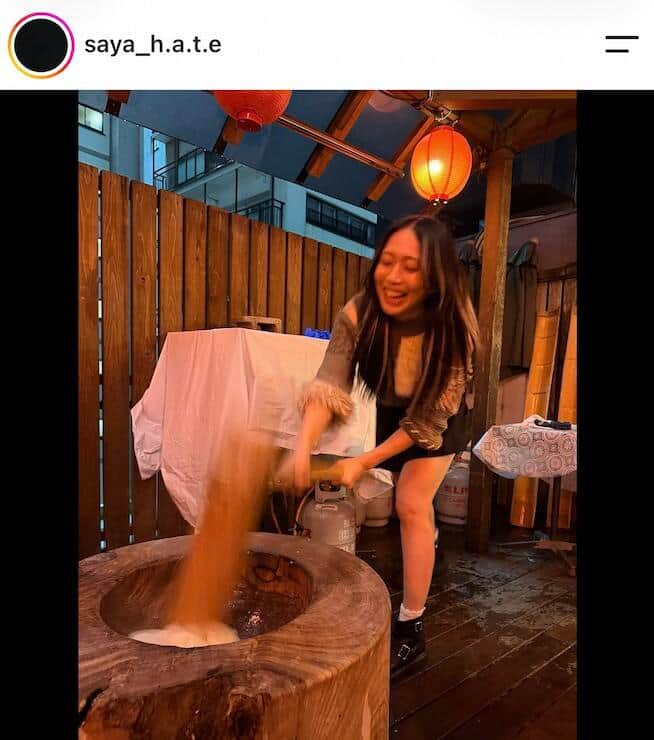 上谷沙弥さんのインスタグラム（＠saya_h.a.t.e）より