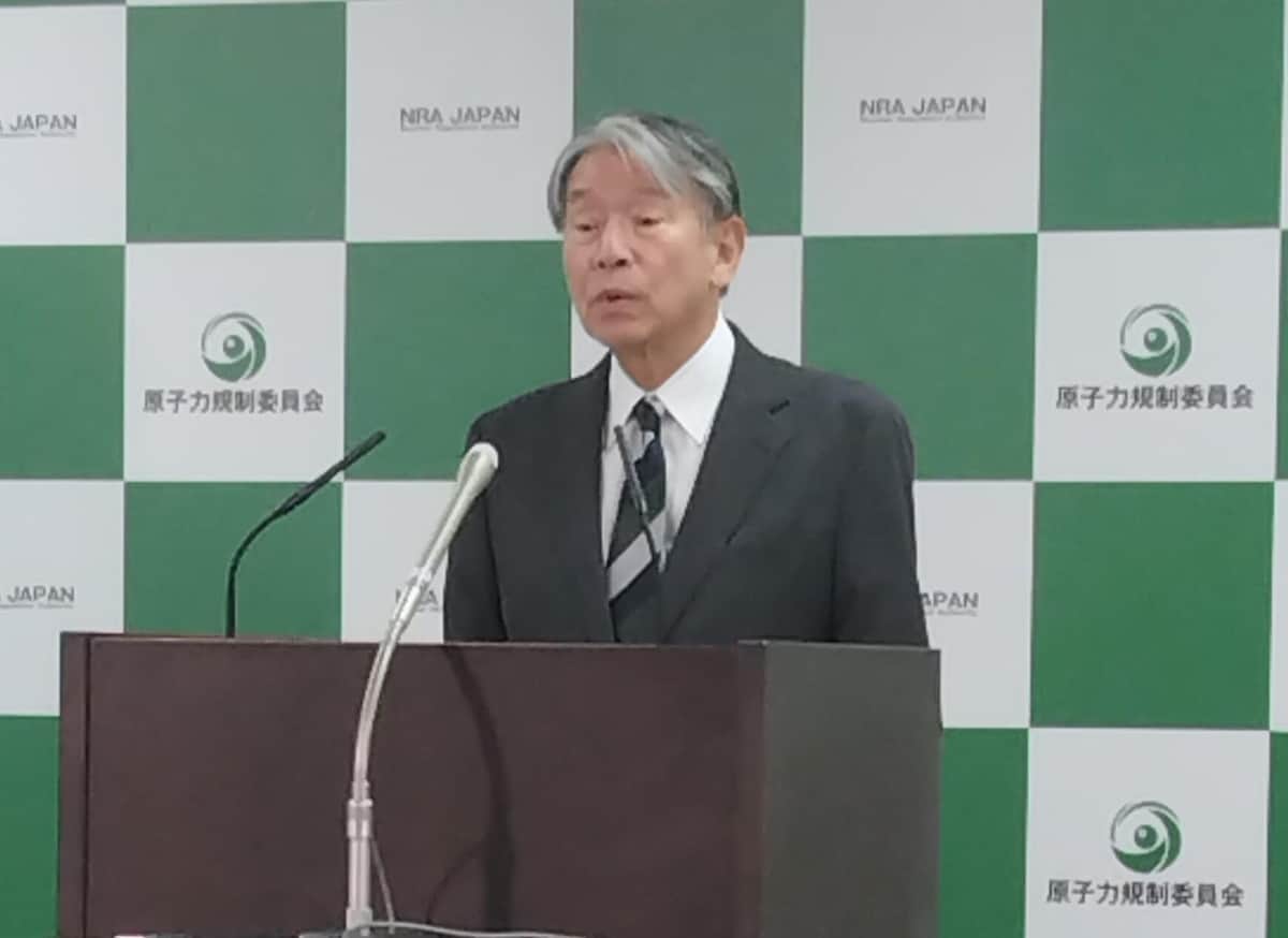 原子力規制委員会・山中伸介委員長（加藤裕則撮影）