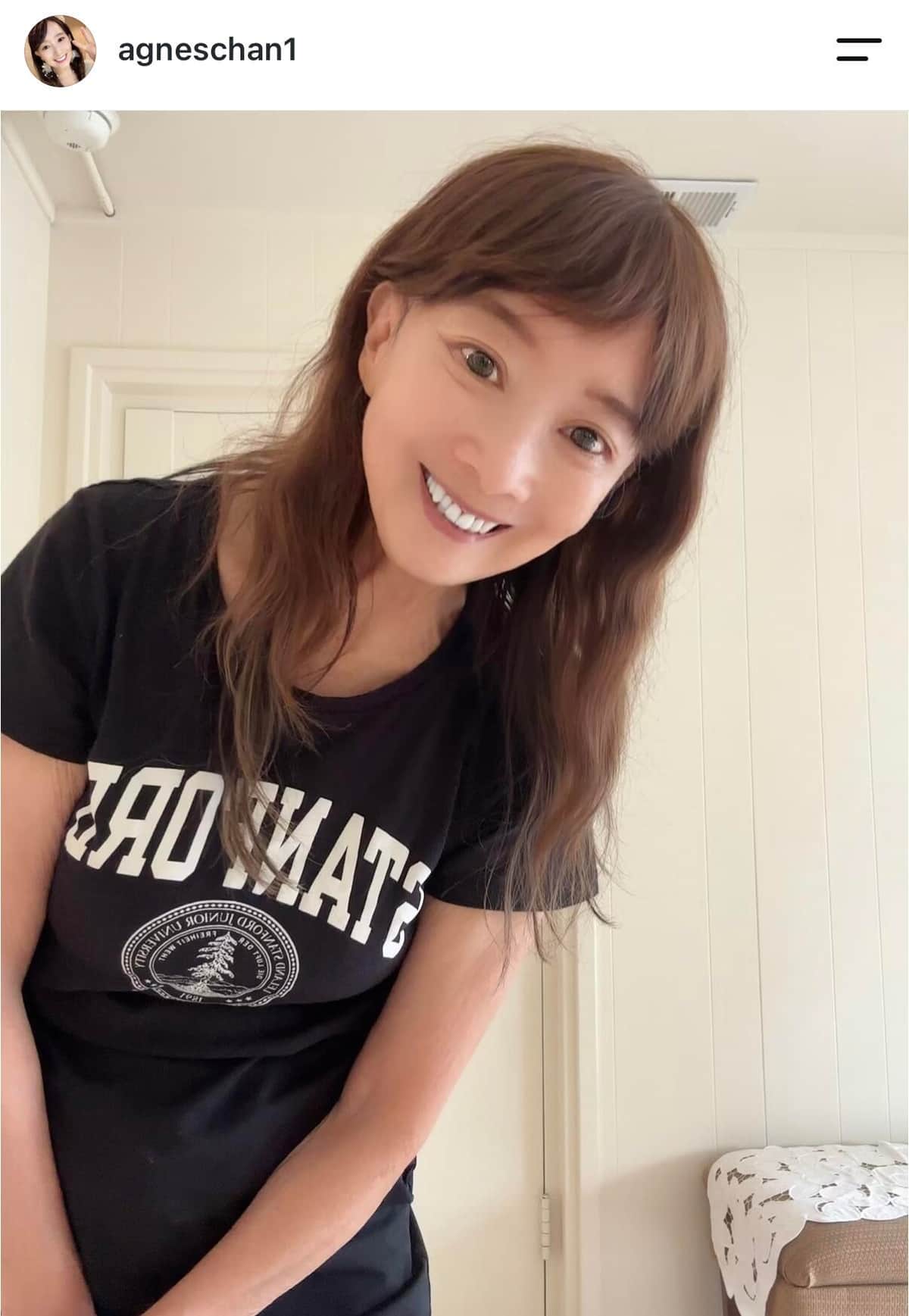 アグネス・チャンさんのインスタグラム（＠agneschan1）より