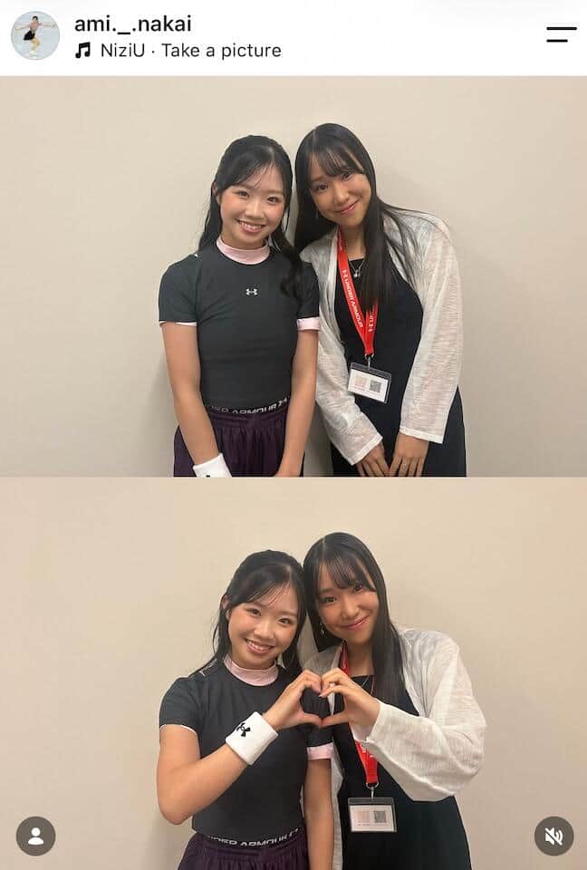 中井亜美選手のインスタグラム（＠ami._.nakai）より