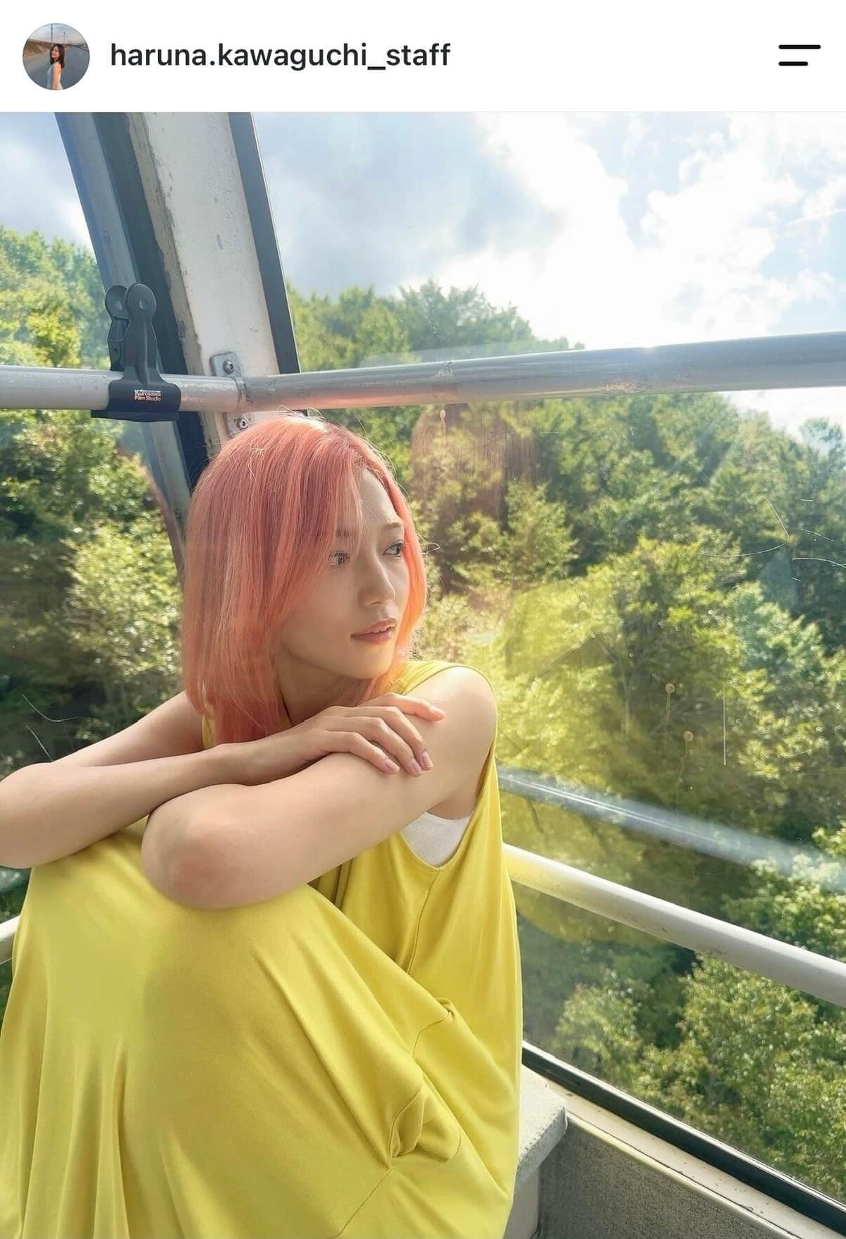 川口春奈さんのマネージャーのインスタグラム（＠haruna.kawaguchi_staff）より
