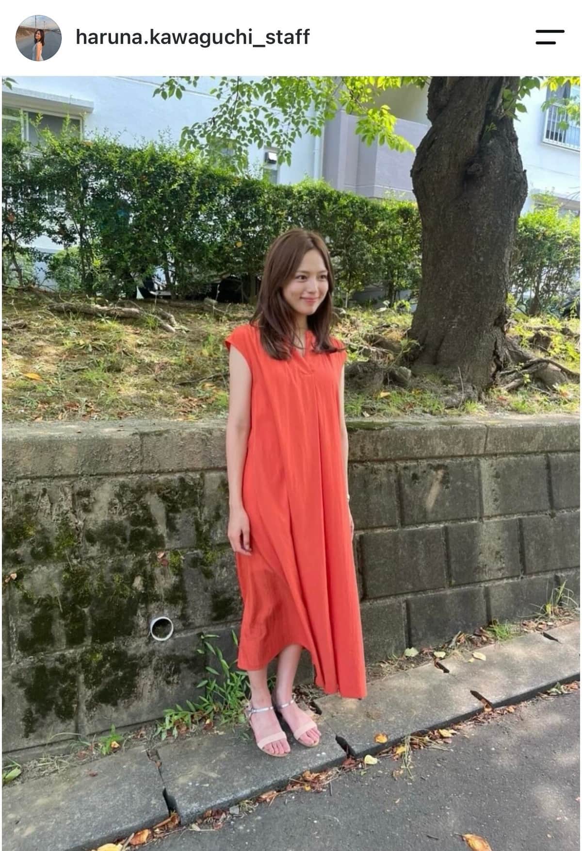 川口春奈さんのマネージャーのインスタグラム（＠haruna.kawaguchi_staff）より
