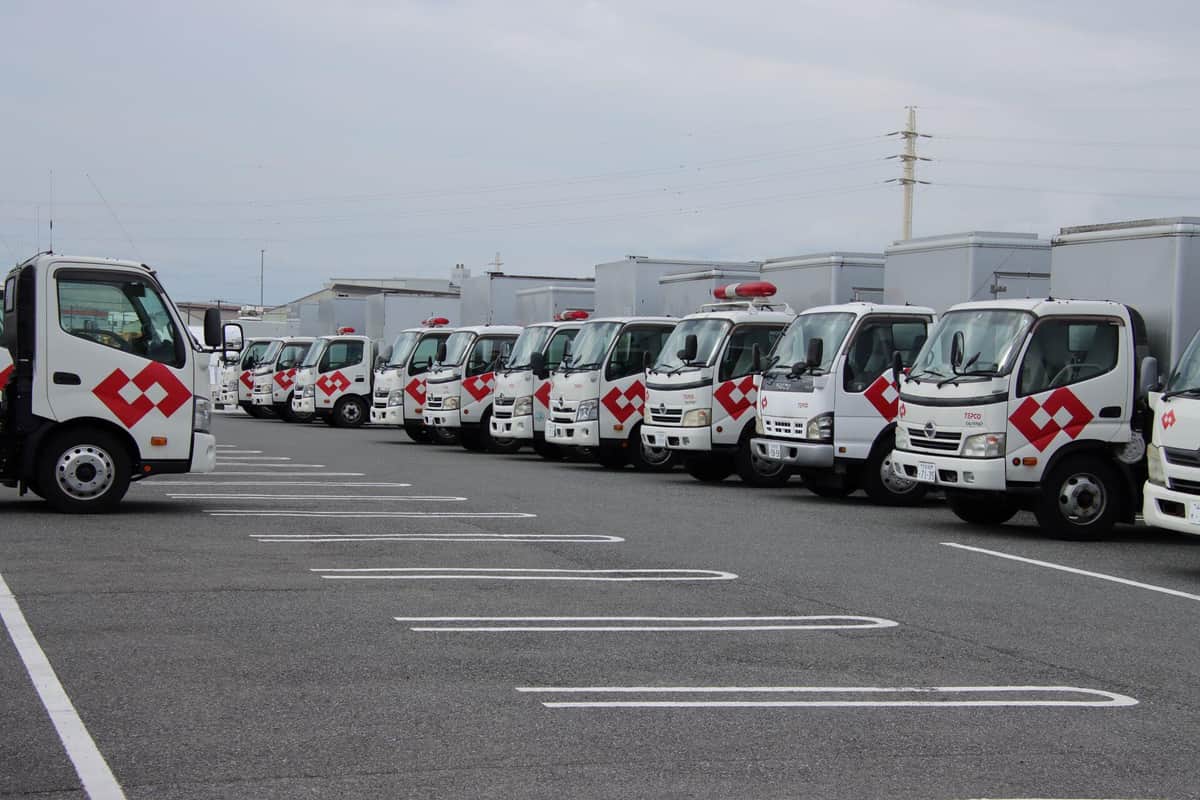 10月に入っても、多くの車両が待機していた（10月4日撮影）