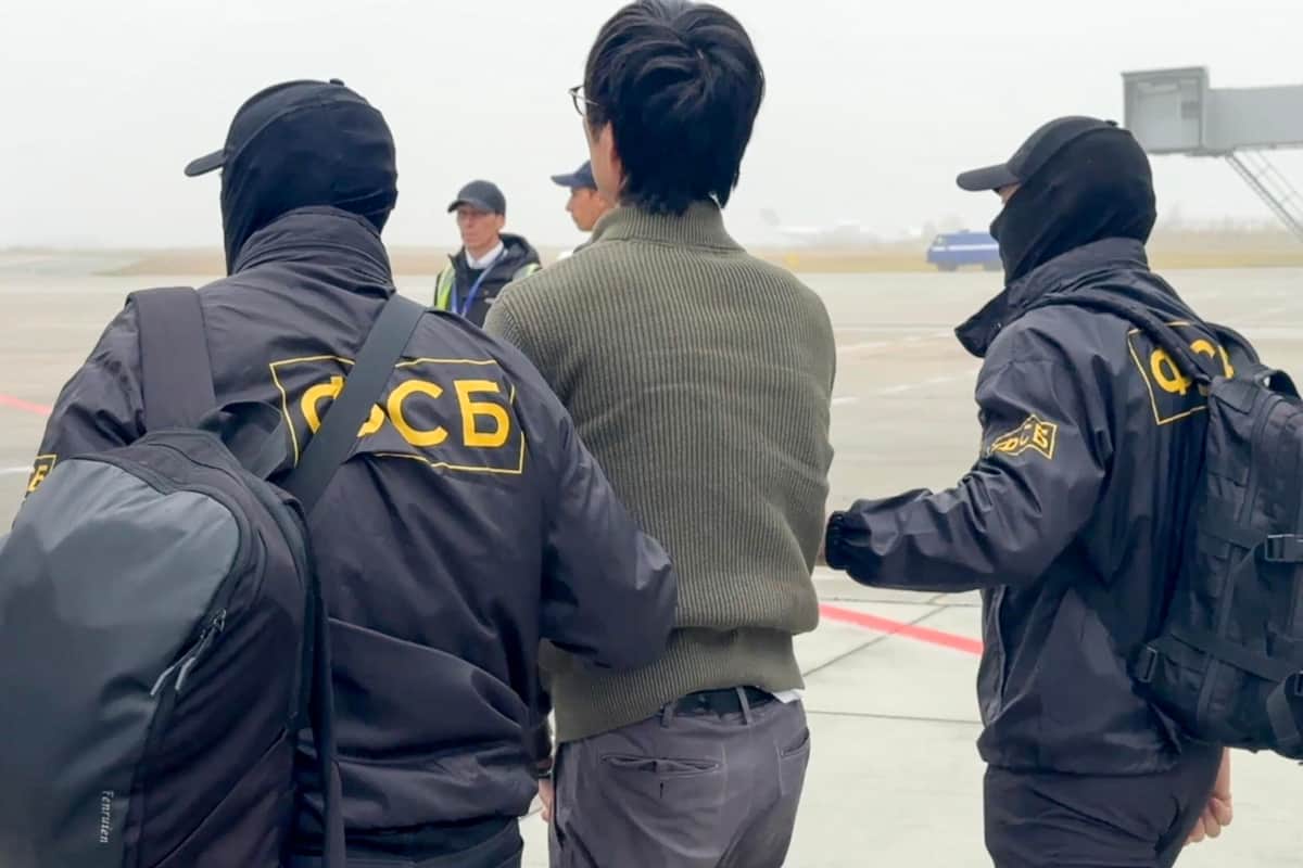 道新記者拘束の様子をロシアメディアは相次いで報じた（提供：Russian Federal Security Service/TASS/ZUMA Press/アフロ）
