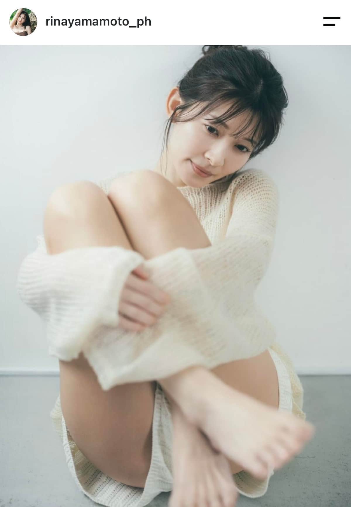 山本里菜1stフォトブック公式アカウント（＠rinayamamoto_ph）より