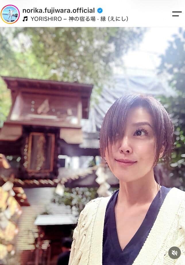 藤原紀香さんのインスタグラム（＠norika.fujiwara.official）より
