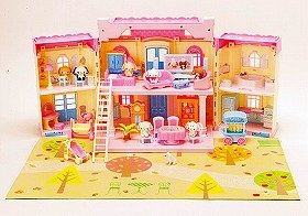 シュガーバニーズ」と「ハローキティ」のドールハウス サンリオ