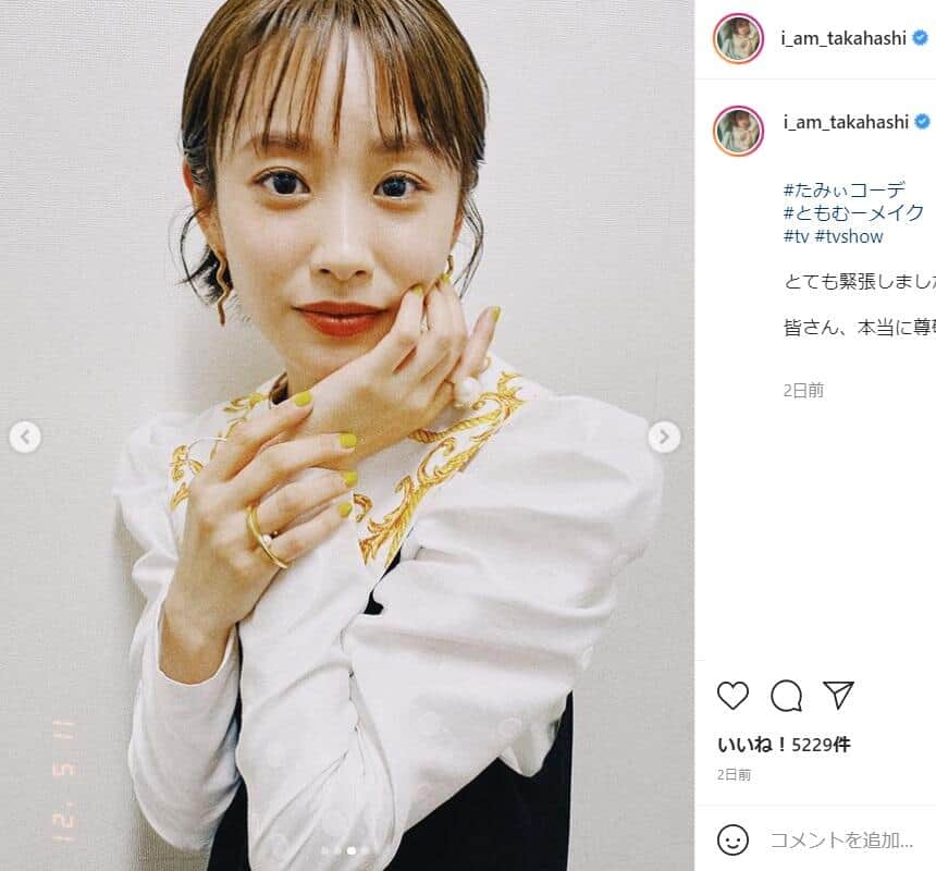 元モー娘。高橋愛の「7歳ショット」に反響 28年前のドレス姿に「天使