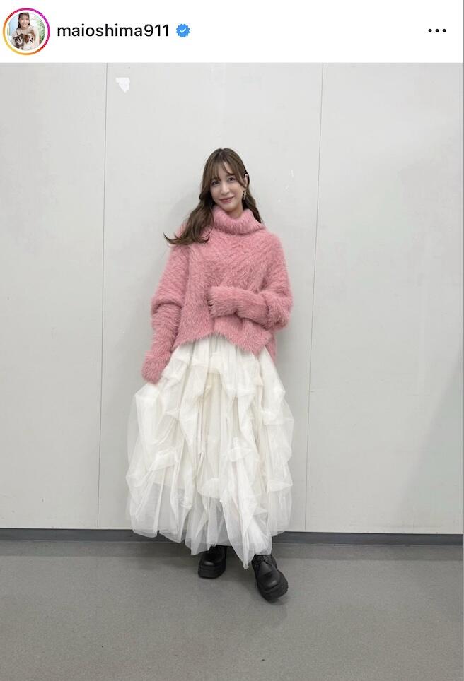 星ちゃん　　大島麻衣セット 元AKB48・大島麻衣、脚ながっニットのショーパン×ショートブーツで