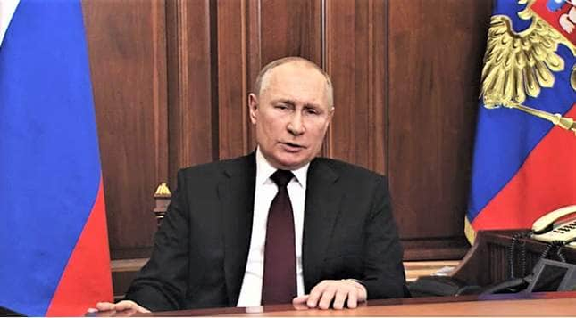 ロシアの要求がとおるまで軍事作戦を続けると強硬なプーチン大統領（ロシア大統領府公式サイトより）