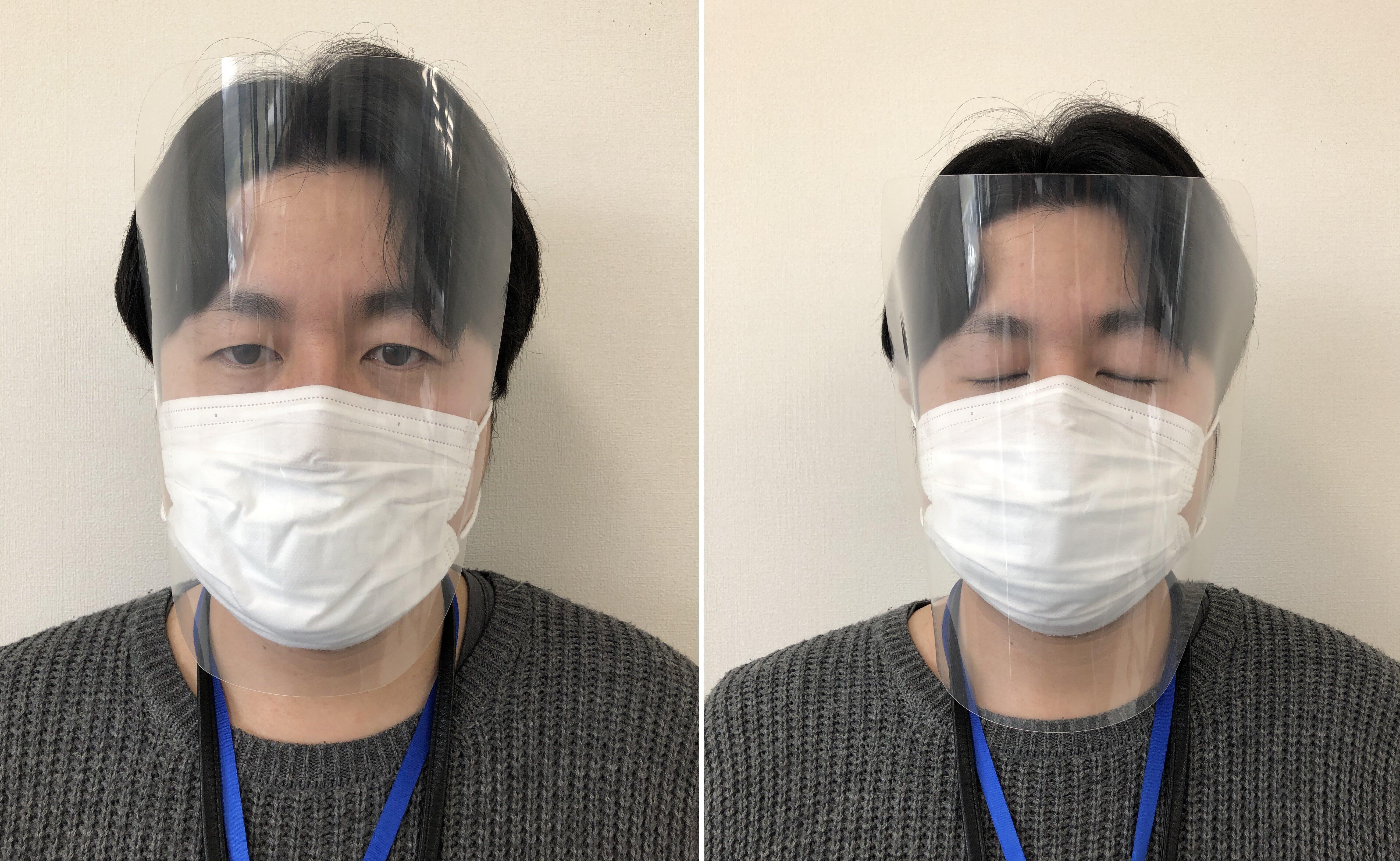 長野の印刷会社がマスクカバー型のフェイスガードを考案