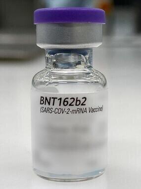 新型コロナウイルスのワクチン接種は始まったが...（写真はワクチンのサンプル。ファイザー提供）