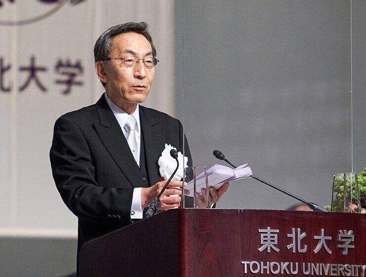 東北大学の大野英男総長（公式サイトより）