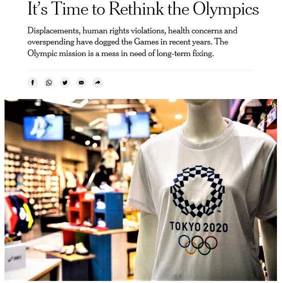「危険な東京五輪を中止せよ」と訴えていたニューヨーク・タイムズだが、いざ取材するとなると（2021年4月）