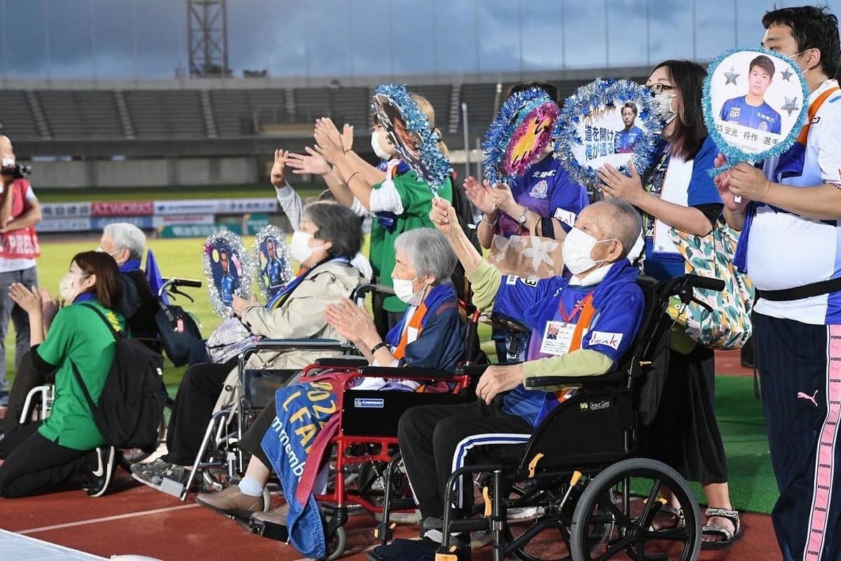 カターレ富山の応援のため、スタジアムに駆け付けたみなさん